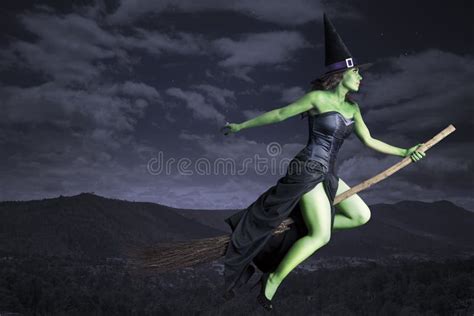 Witch on a broomstick at a home improvement retailer